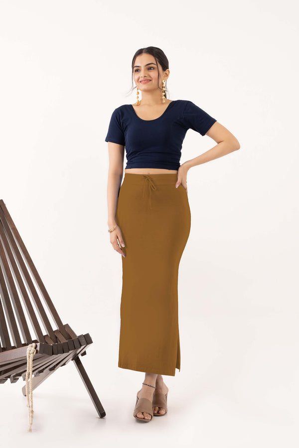Caramel - Stretchy Cotton Saree Shapewear